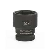 Головка ударная шестигранная, 27 мм, 1/2", CrMo// Stels 13928