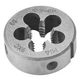 Плашка круглая ручная М14x2.0мм, сталь 9ХС, ЗУБР 4-28022-14-2.0