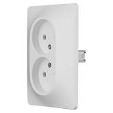 Розетка 2-м СП Glossa 16А IP20 без заземл. бел. SchE GSL000120