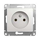 Механизм розетки 1-м СП Glossa 16А IP20 без заземл. бел. SchE GSL000141