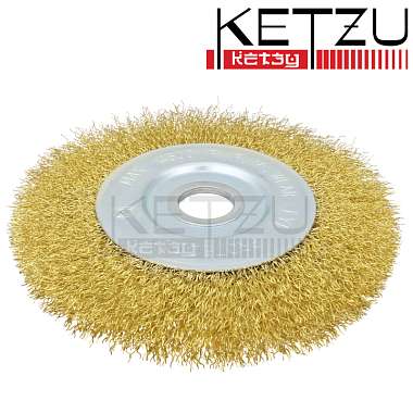 Кордщетка мягкая латунированная, дисковая 125 мм KETZU Standart