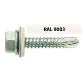Саморезы кровельные 5,5х25 RAL9003 белые сверло (250 шт)