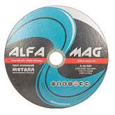 Круг отрезной по металлу AlfaMag 180x2,5x22 д/ручных машин
