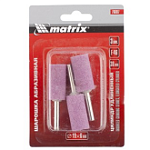 Шарошка абразивная, цилиндр удлин., 19x38x6, F46, 3шт.// Matrix 76007