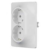 Розетка 2-м СП Glossa с заземл. в сборе бел. SchE GSL000124