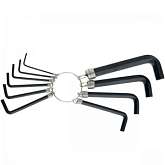 Набор ключей имбусовых HEX, 1,5–10 мм, CrV, 10шт.,оксидированные, на кольце// SPARTA 112665