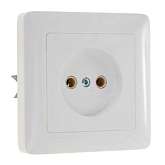 Розетка 1-м СП Хит 10А IP20 без заземл. бел. SchE RS10-132-B