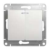 Механизм выключателя 2-кл. СП GLOSSA 10А IP20 10AX с подсветкой бел. SchE GSL000153