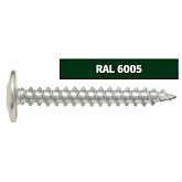 Саморезы по металлу прессшайба острый  4,2х25 Ral 6005 темно-зеленые (  500 шт)