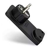 Вилка-невидимка электрич. с заземл. черн. 16А 250В UNIVersal 5565419