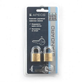 Замок висячий Apecs PDB-20-20-Blister (2Locks+3Keys)