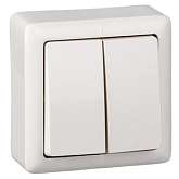 Выключатель 2-кл. ОП Хит 6А IP20 бел. SchE ВА56-232-Б VA56-232-B (ВА56-232-б)