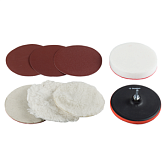 Насадки полировальные для дрели/УШМ, 125мм, 7шт, ЗУБР "ЭКСПЕРТ" 3591-125-H7