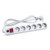 Удлинитель с сетевым фильтром с заземл. UNIVersal  ПВС (3х0,75 мм)  10А, 2200 Вт серый 3 м, 967U-500