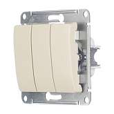 Механизм выключателя 3-кл. СП GLOSSA 10А IP20 10AX беж. SchE GSL000231