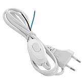 Шнур с электр. вилкой и прох. выкл. 1.7м (ШВВП-ВП 2х0.75) бел. UNIVersal А1060