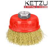 Кордщетка мягкая латунированная для УШМ, чашечная  65 мм KETZU Standart