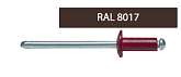 Заклепки комбинированные 4,0х10 RAL 8017 темно-коричневые (1 000 шт)