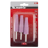 Шарошка абразивная, конус удлин., 19x60x6, F46, 3шт.// Matrix 76001