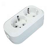 Колодка удлинителя 2-м АВС-пл. с заземл. UNIVersal E302