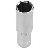 Головка торцовая (1/2"), удлиненная, Cr-V, FLANK, хроматированное покрытие, 22мм ЗУБР "МАСТЕР" 27726