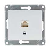 Механизм розетки комп. 1-м СП Glossa RJ45 бел. SchE GSL000181K