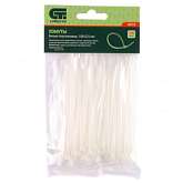 Хомуты, 180 * 3,6 мм, пластиковые, белые, 100 шт.// СИБРТЕХ 45525