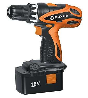 Дрель-шуруповерт аккумуляторная Вихрь ДА-18-2к