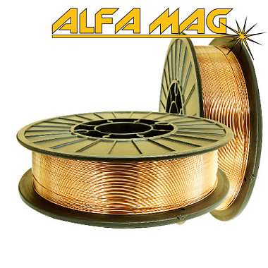 Проволока  СВ08Г2С омедн. Alfa Mag  (SG-2) d=1,6 мм пласт.касс. рядн.намот 15 кг (D300) желтый