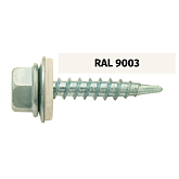 Саморезы кровельные 4,8х19-20 RAL9003 белые сверло (400 шт)