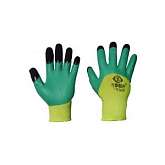 Перчатки нейлон с добавлен. резины (НОГОТКИ) Зеленые /черные